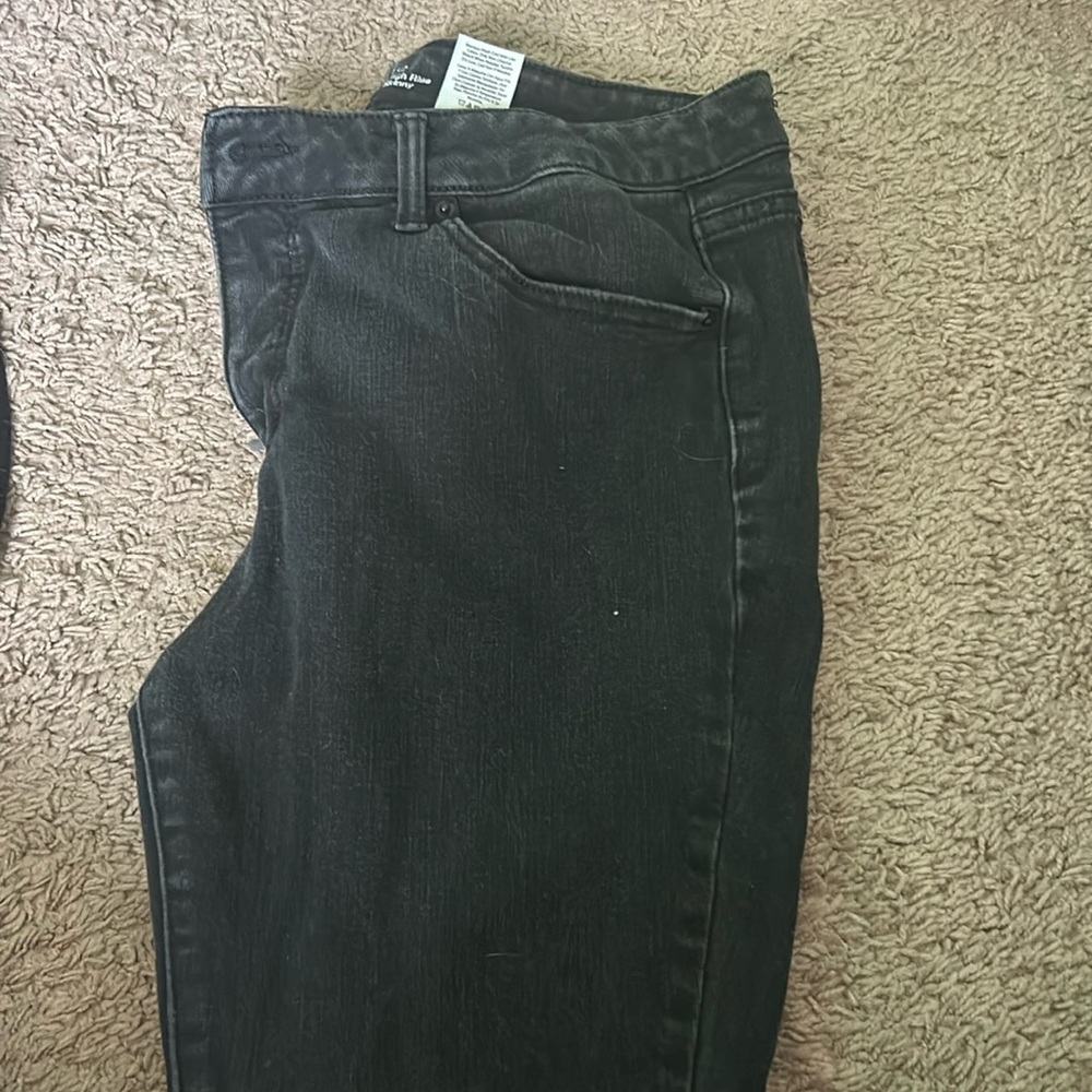 black high rise skinny jeans